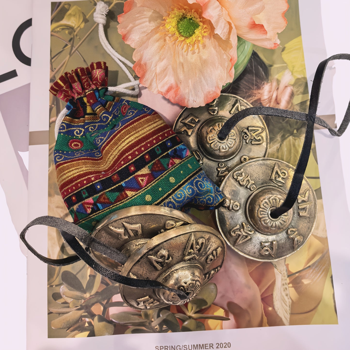 Handgemaakte Tibetaanse Tingsha Cymbalen 6.3cm