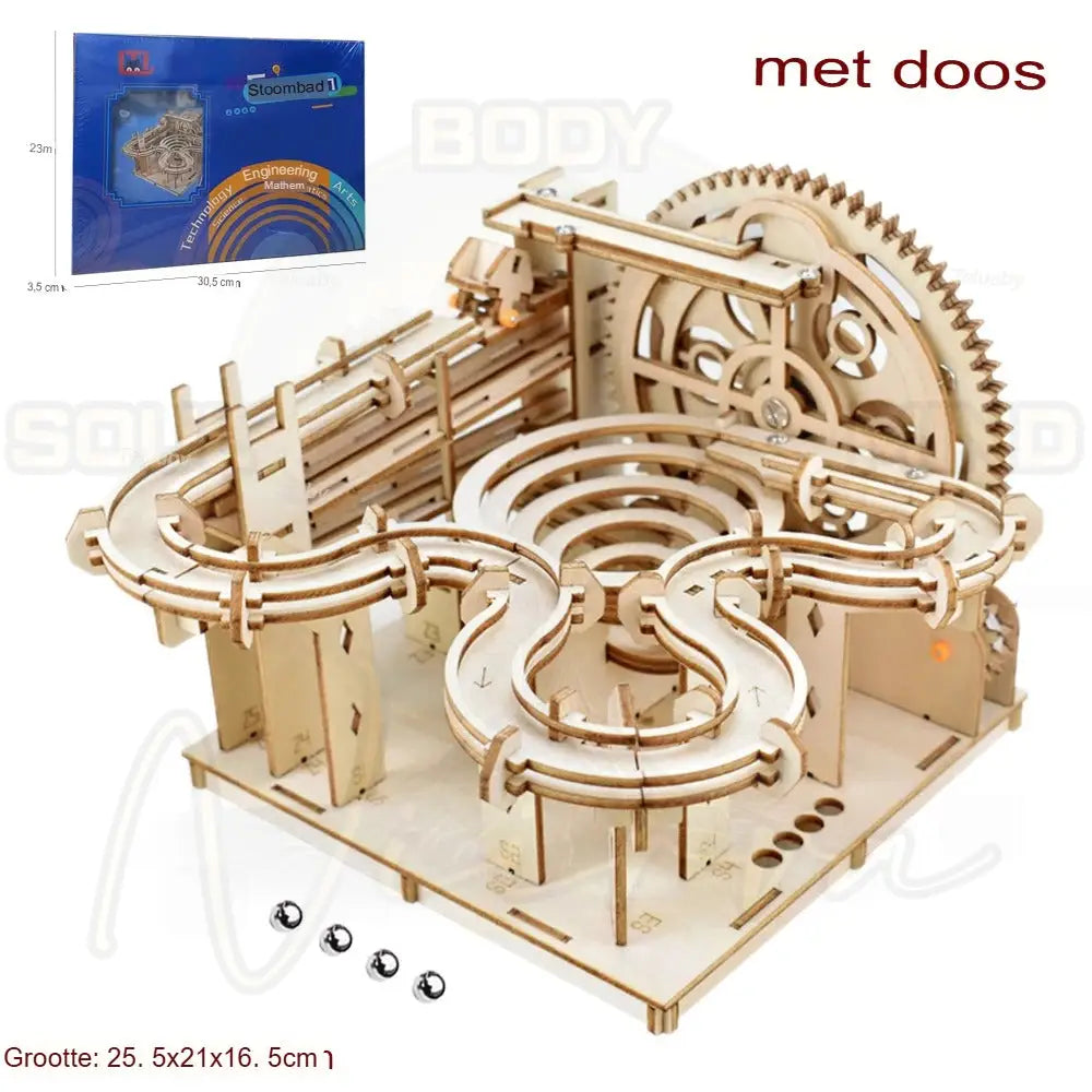 3D Houten Puzzel DIY Mechanische Handleiding met doos