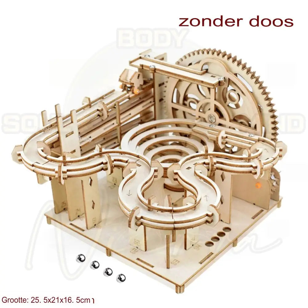3D Houten Puzzel DIY Mechanische Handleiding zonder doos