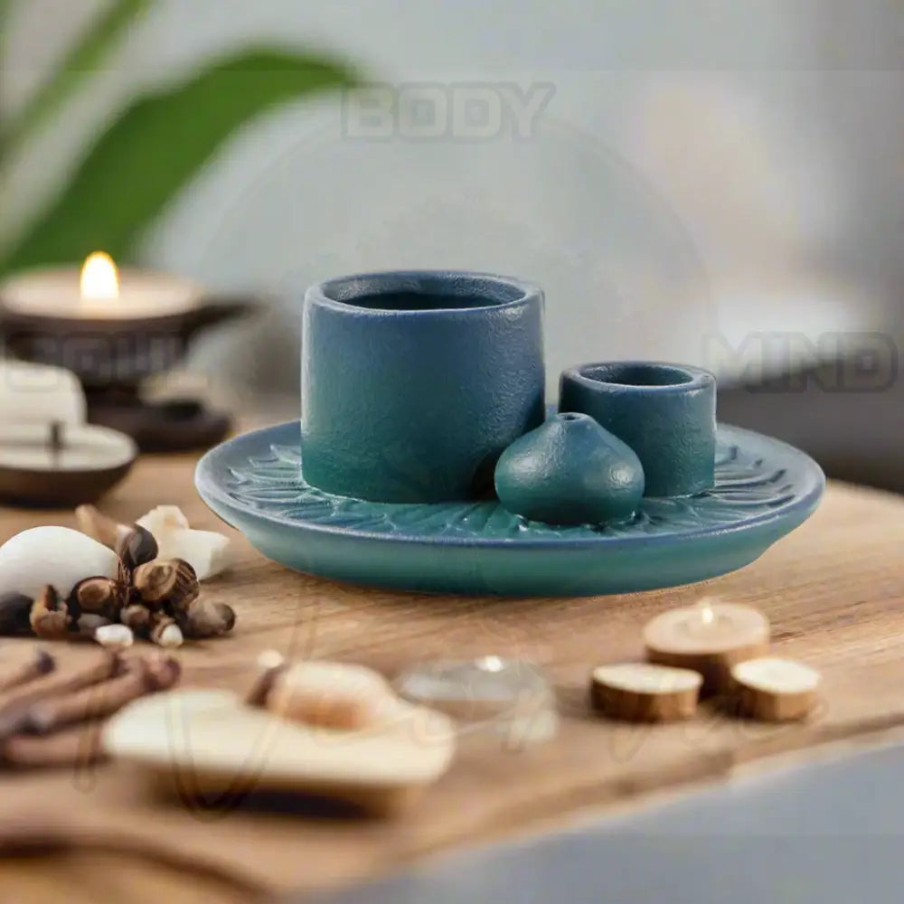 4 in 1 Keramische Wierook Brander A-Blauw