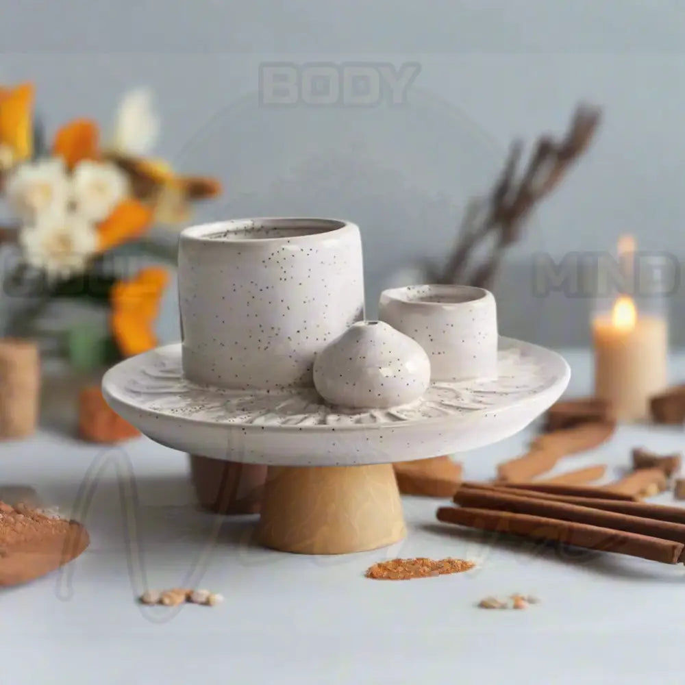 4 in 1 Keramische Wierook Brander A-Wit