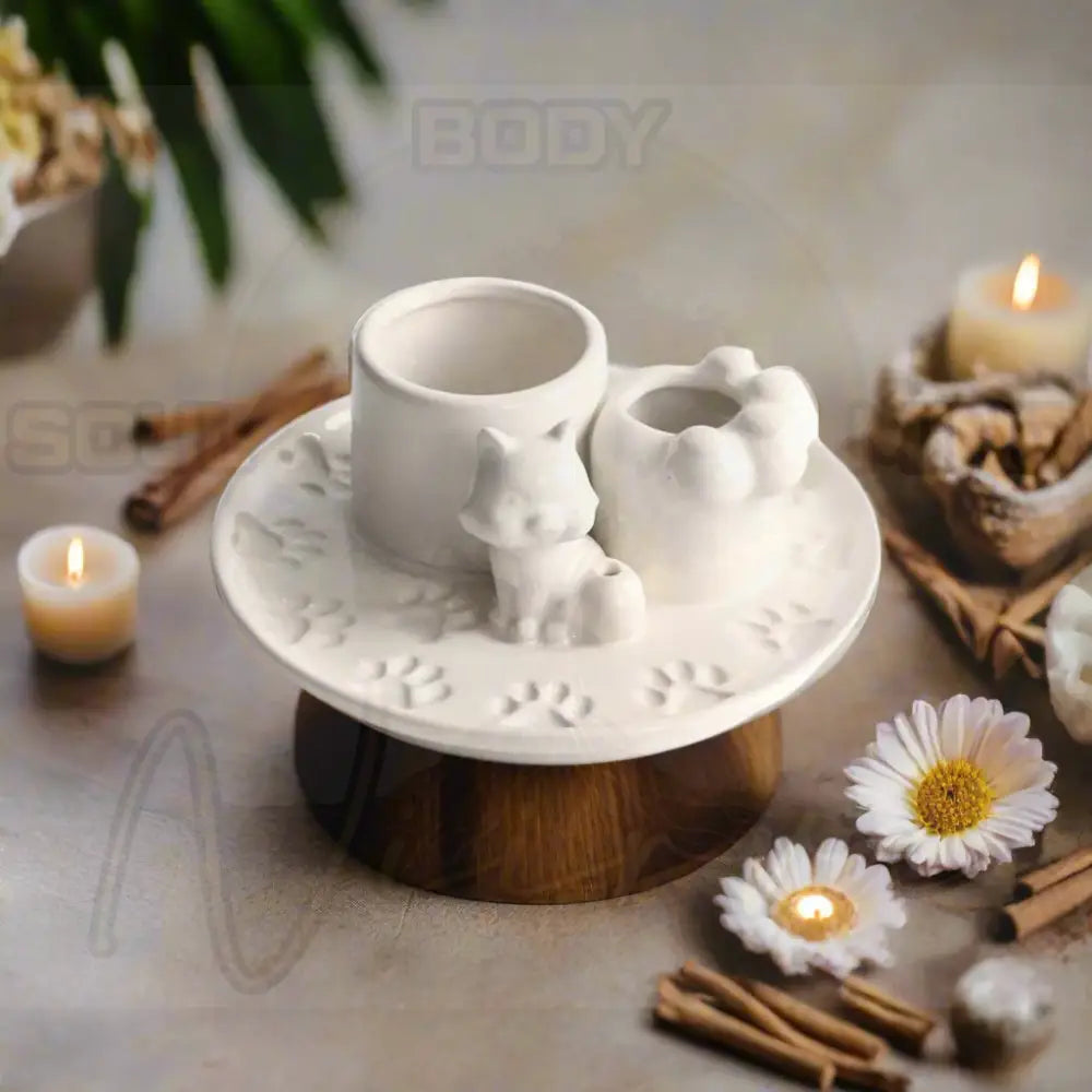 4 in 1 Keramische Wierook Brander C-Wit