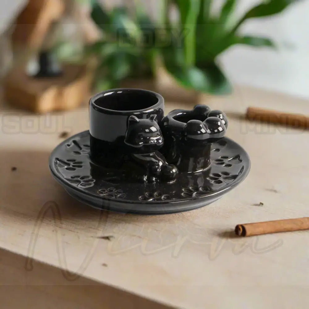 4 in 1 Keramische Wierook Brander C-Zwart