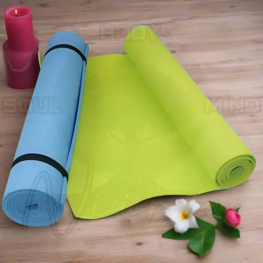 4MM anti-slip Yoga Mat 173cm X 61cm blauw