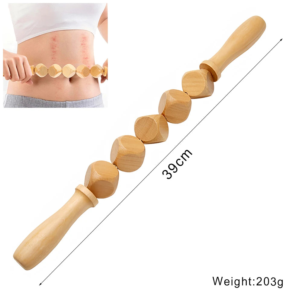 Houten Massage Tools – Lymfedrainage & Anti-Cellulitis Massager | Spierontspanning, Gua Sha & Body Shaping
