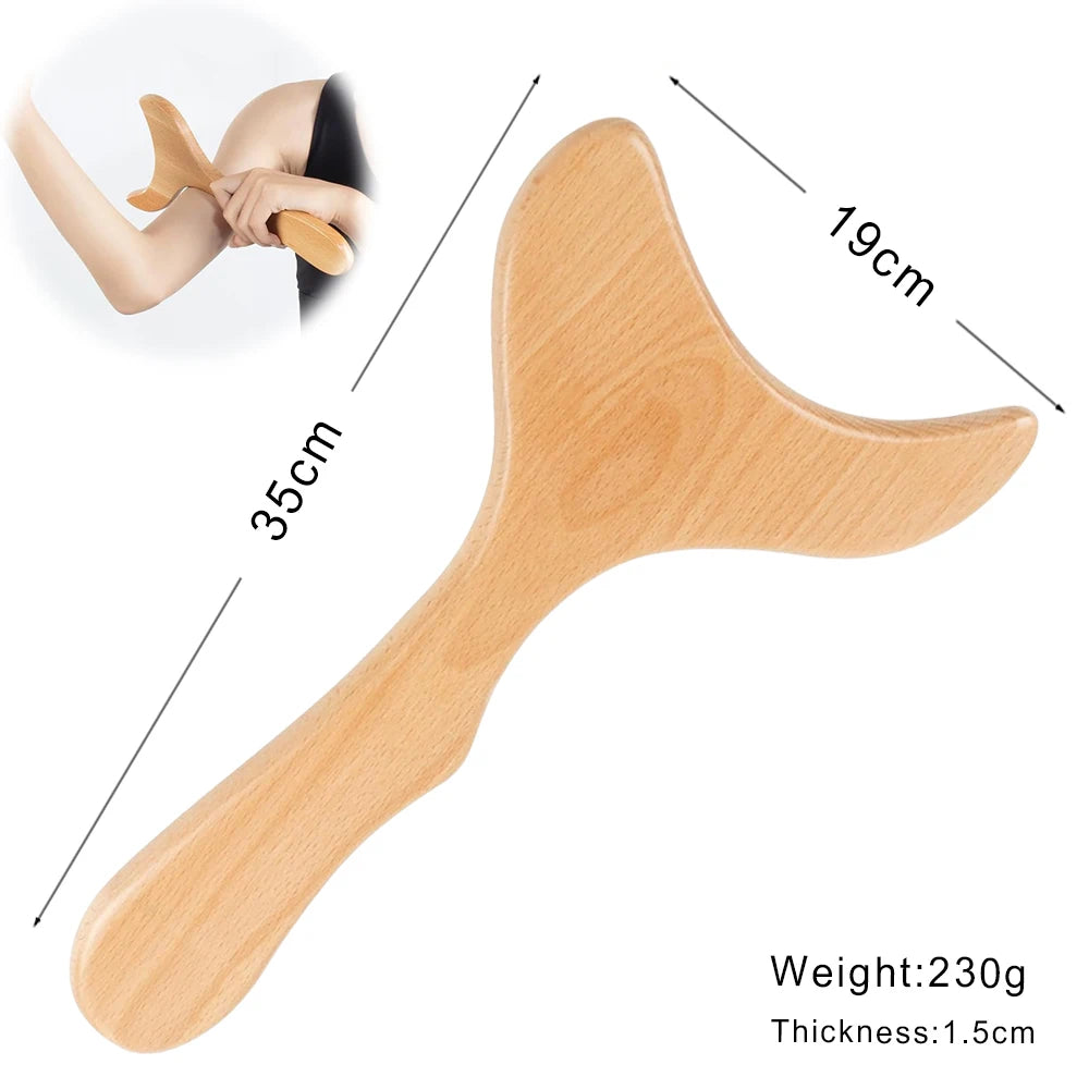 Houten Massage Tools – Lymfedrainage & Anti-Cellulitis Massager | Spierontspanning, Gua Sha & Body Shaping