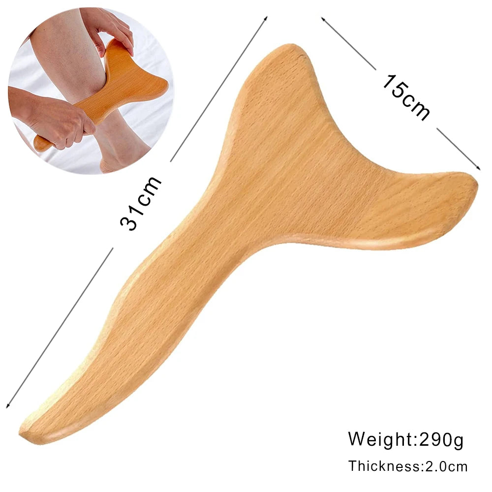 Houten Massage Tools – Lymfedrainage & Anti-Cellulitis Massager | Spierontspanning, Gua Sha & Body Shaping