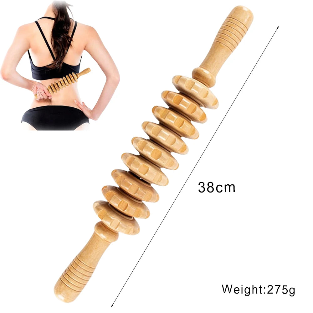 Houten Massage Tools – Lymfedrainage & Anti-Cellulitis Massager | Spierontspanning, Gua Sha & Body Shaping