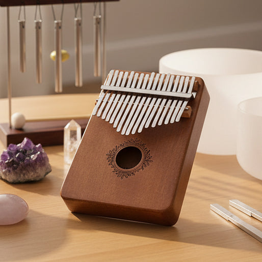 Kalimba Duimpiano 17 Toetsen – Mahoniehout | Draagbaar Muziekinstrument