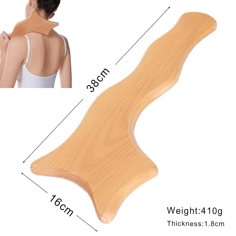 Houten Massage Tools – Lymfedrainage & Anti-Cellulitis Massager | Spierontspanning, Gua Sha & Body Shaping