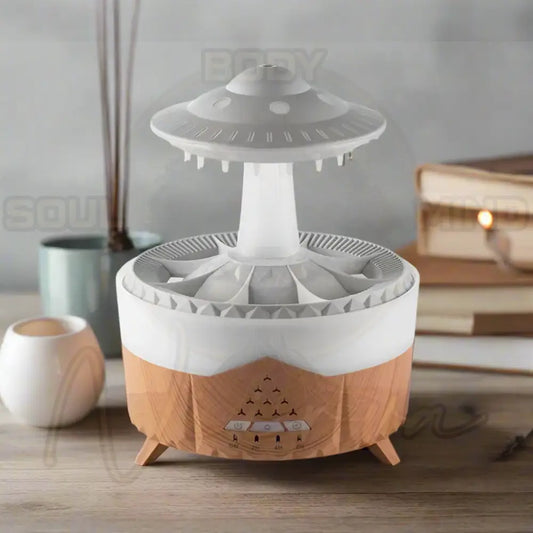 Aierwill UFO Luchtbevochtiger / Ultrasone Aromatherapie Diffuser hout