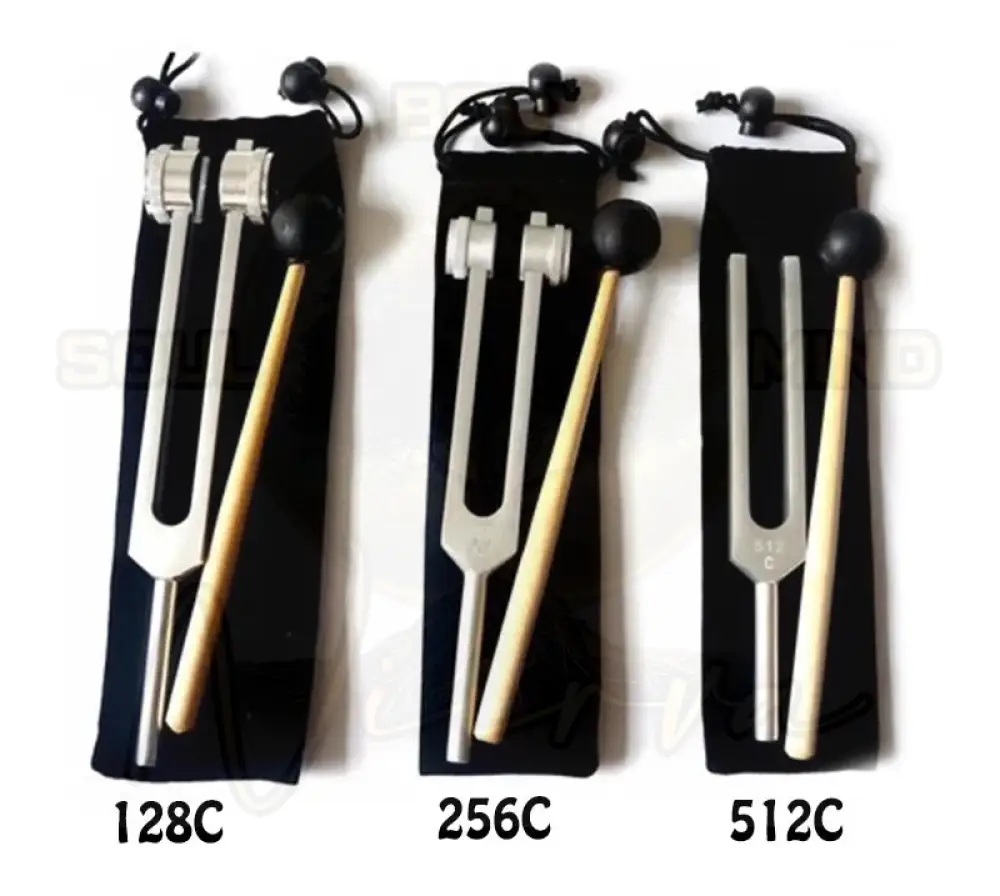 Aluminium Medische Stemvork voor Geluidstherapie 128 Hz / 256 Hz / 512 Hz 1 set