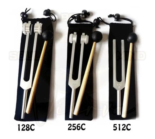 Aluminium Medische Stemvork voor Geluidstherapie 128 Hz / 256 Hz / 512 Hz 1 set
