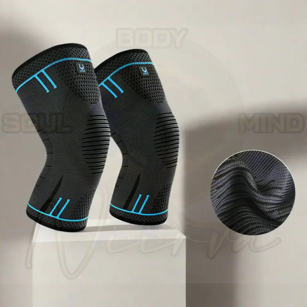 Compressie Knie Ondersteuning Mouw - 1 stuck Blauw / M