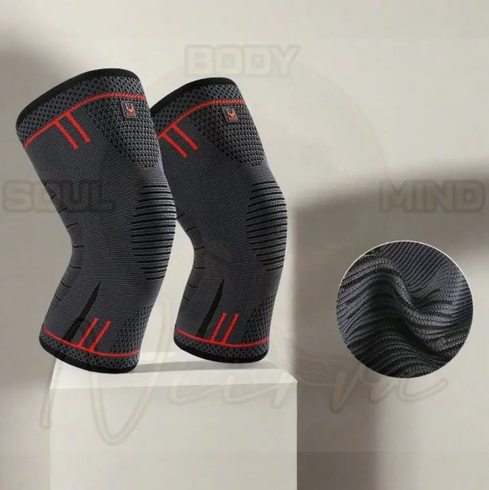 Compressie Knie Ondersteuning Mouw - 1 stuck Rood / M