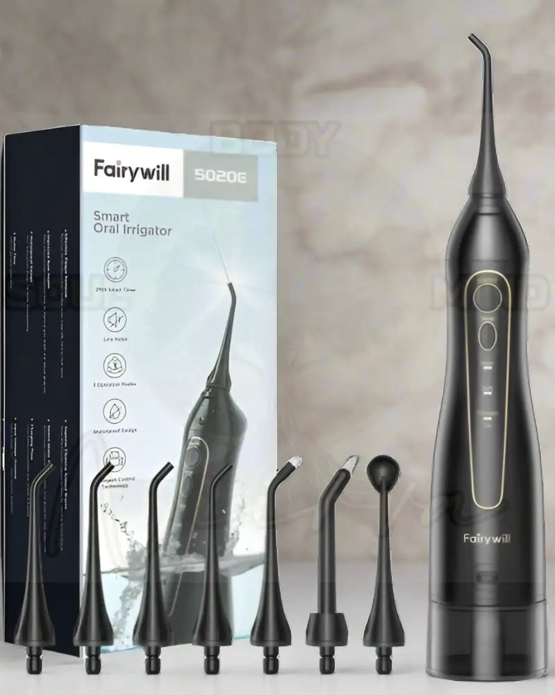 Draagbare waterflosser Zwart