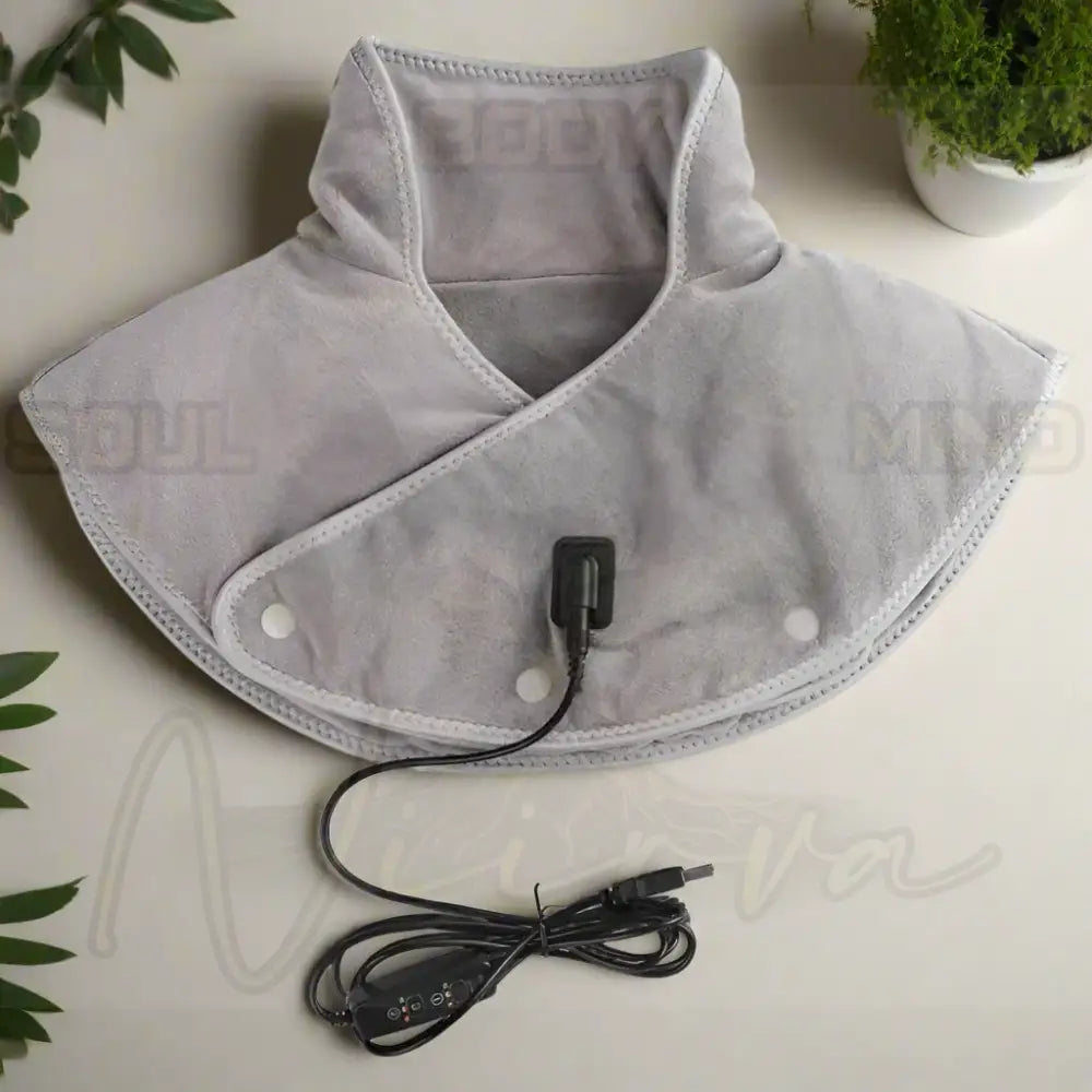 Elektrisch schouder-nekkussen met massagefunctie Grijs Alleen Warmte