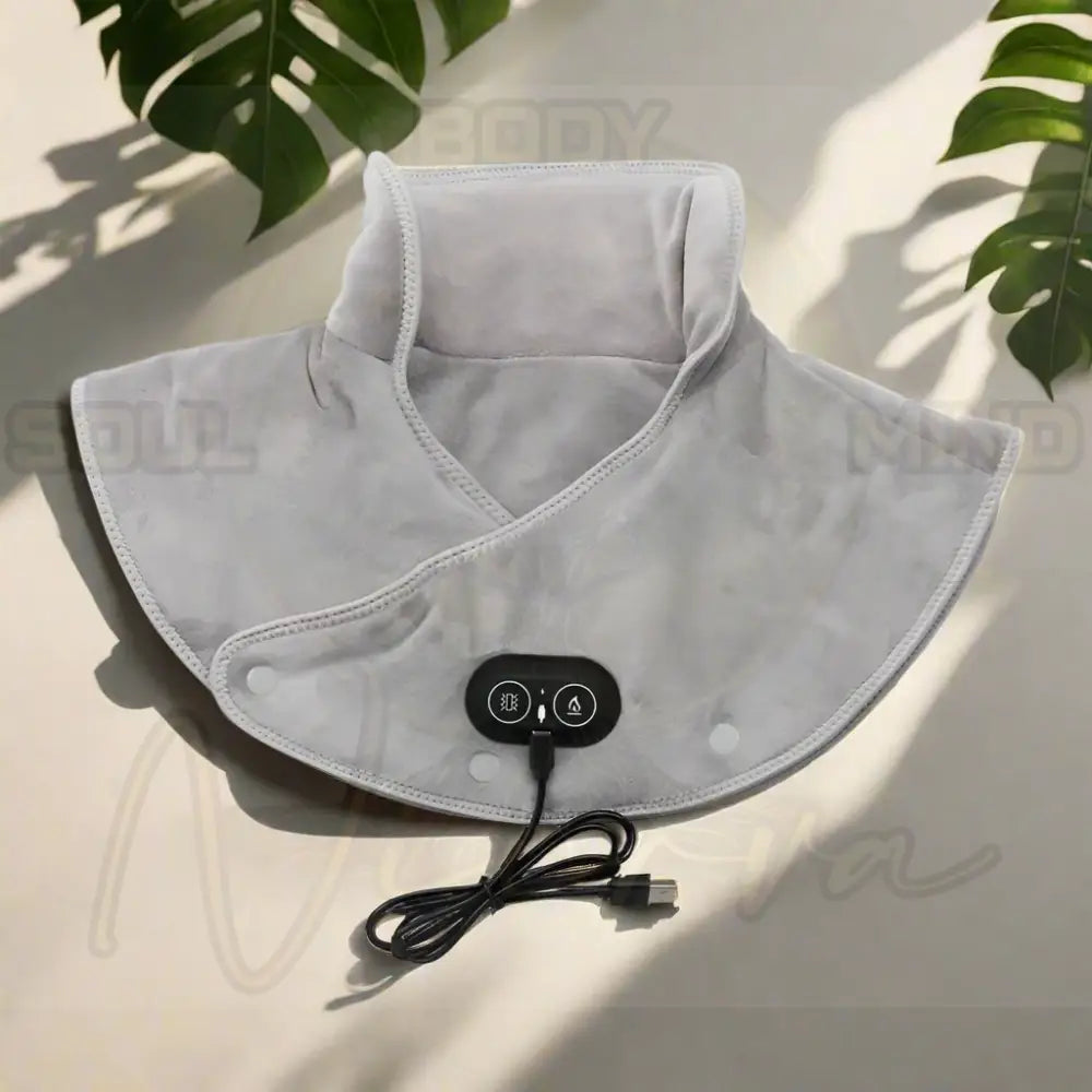 Elektrisch schouder-nekkussen met massagefunctie Grijz Warmte en Massage