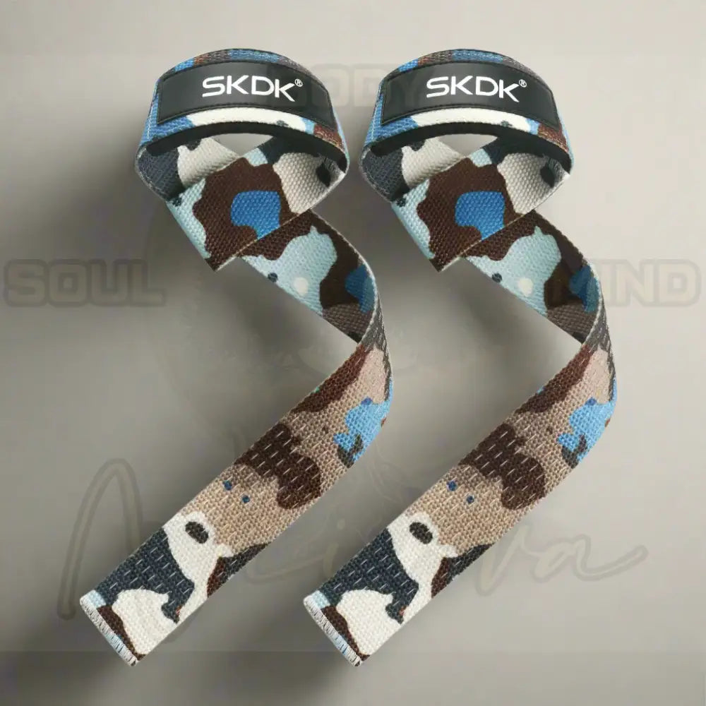 Gewichthefriemen Antislip Siliconen Lifting Polsbandjes Camouflage Bruin