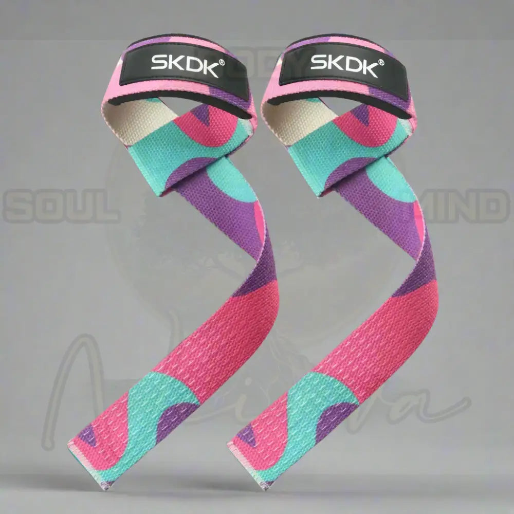 Gewichthefriemen Antislip Siliconen Lifting Polsbandjes Camouflage Paars