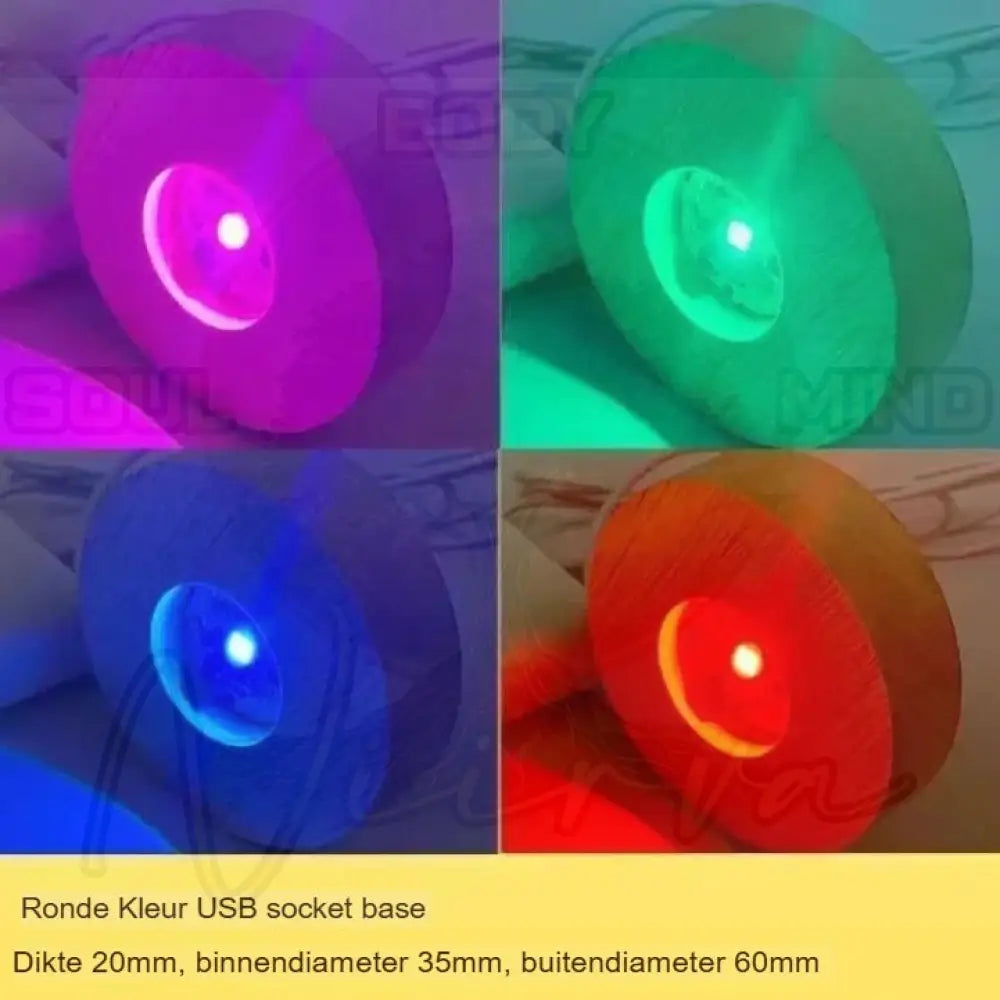 Natuurlijk Kristal Energiegenerator Piramide Kleur LED-licht