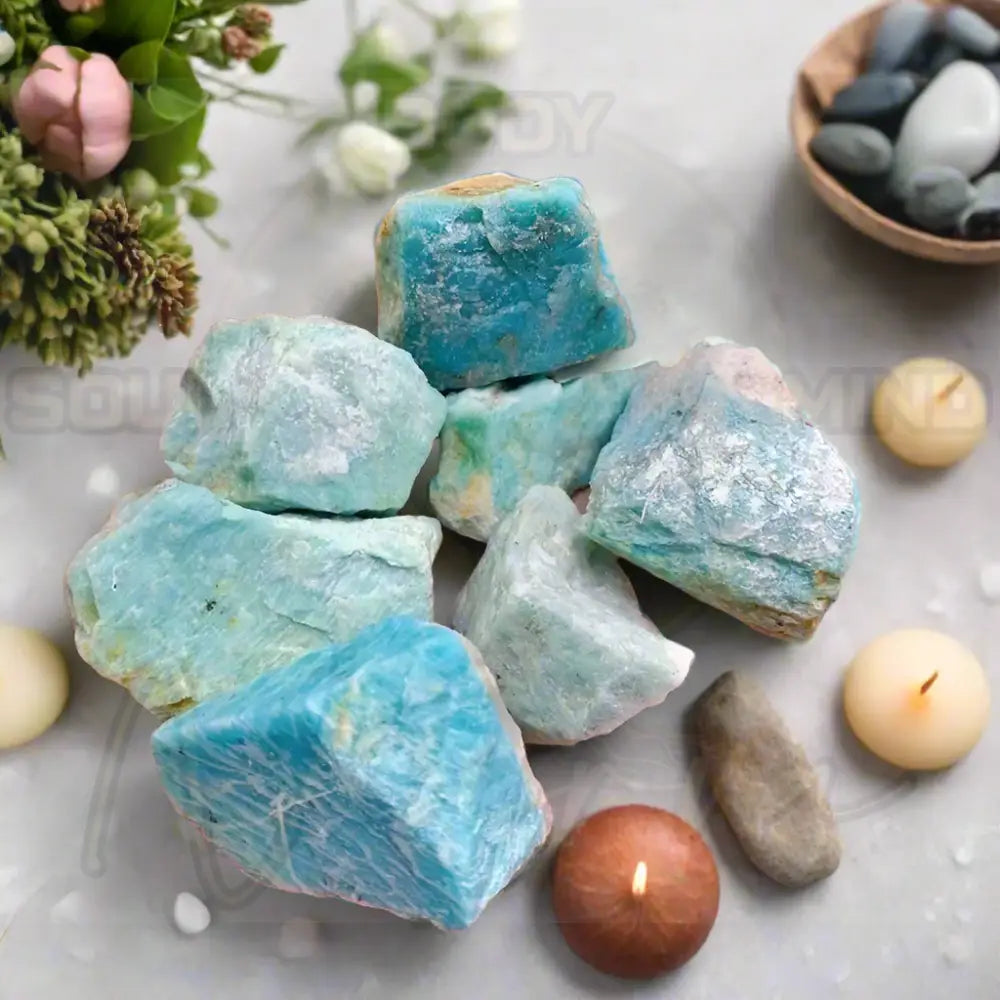 Natuurlijk Kristal Stenen 100g Amazoniet / ongeveer 100g