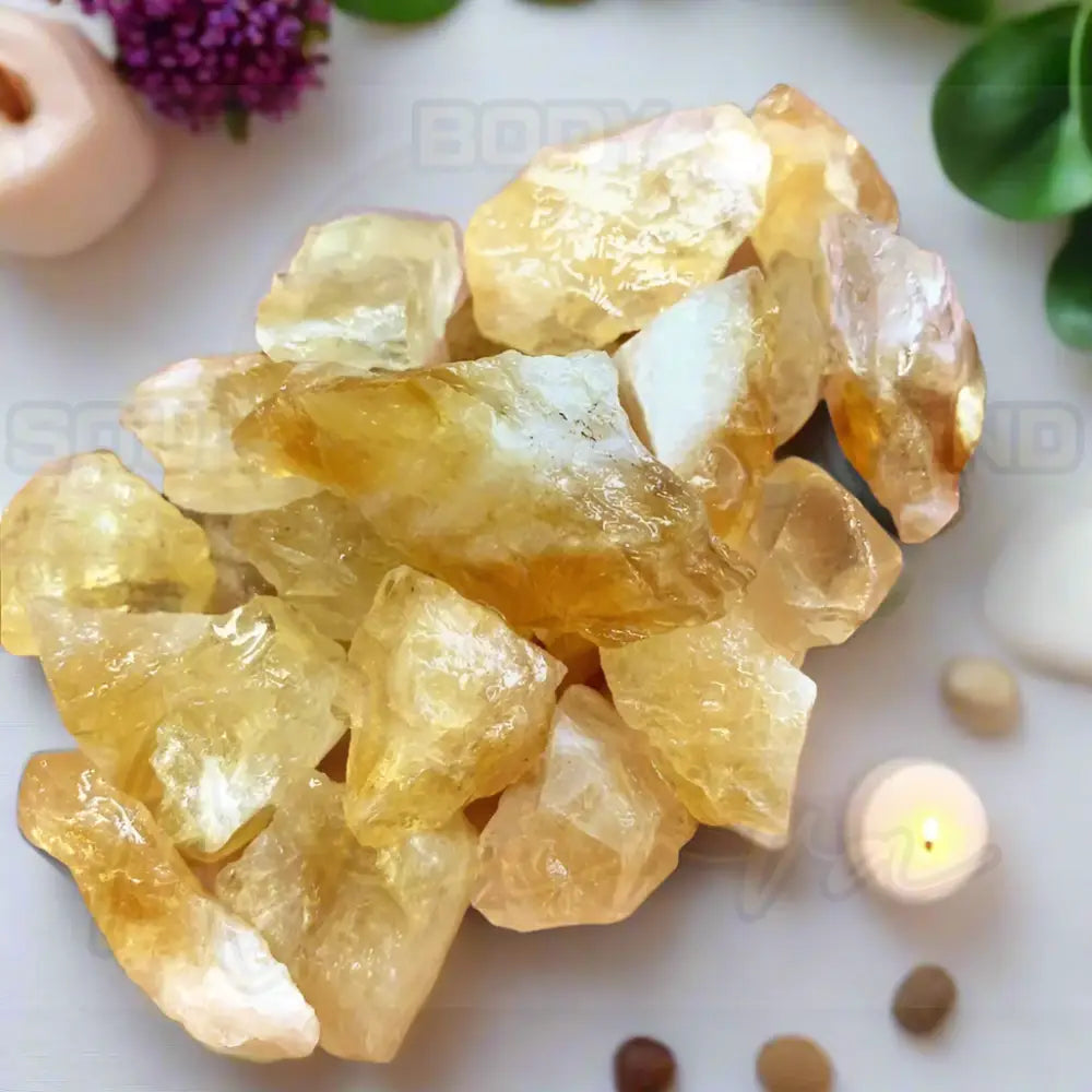 Natuurlijk Kristal Stenen 100g Geel Kristal / ongeveer 100g