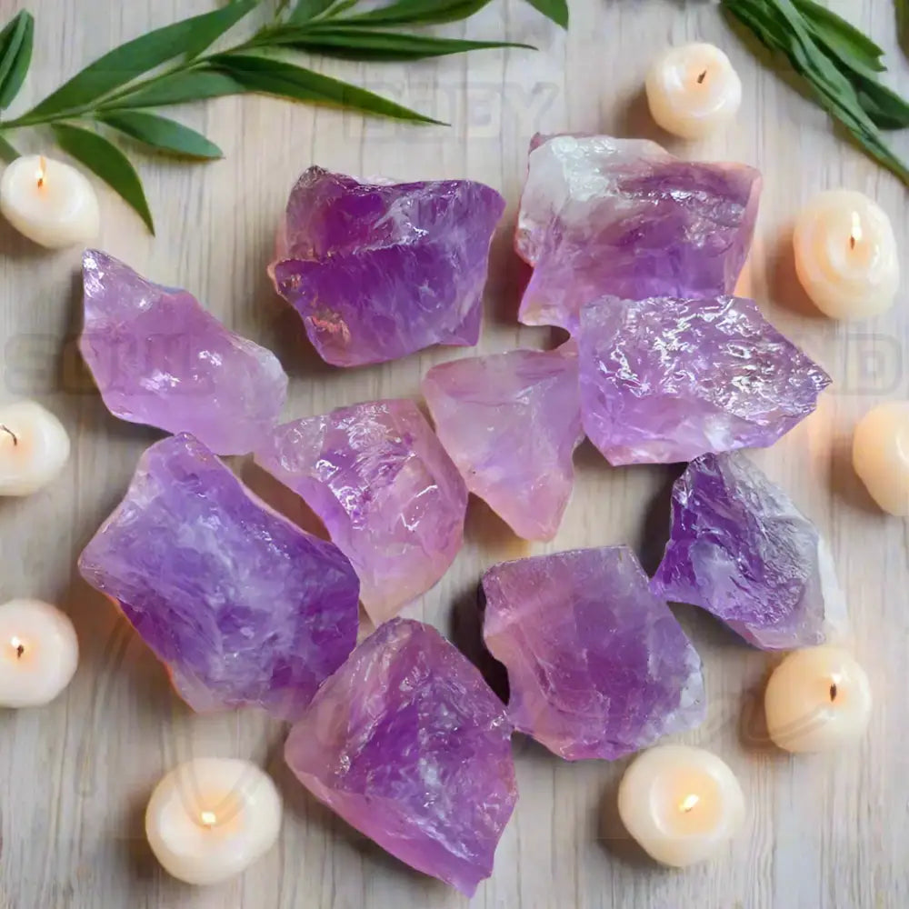 Natuurlijk Kristal Stenen 100g Licht Amethist / ongeveer 100g