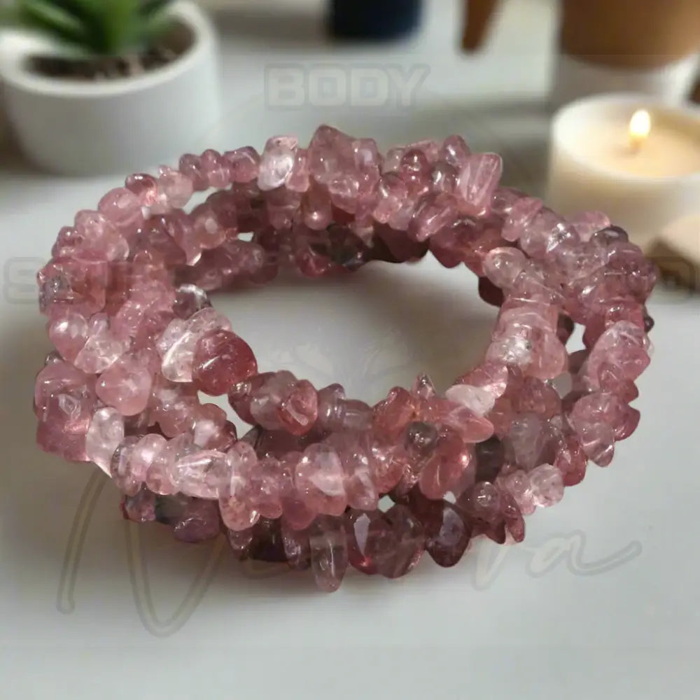 Natuursteen Armband Aardbei kwarts