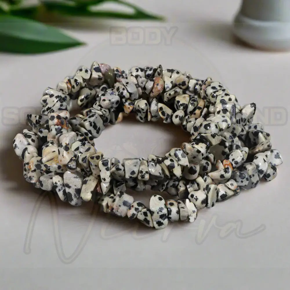 Natuursteen Armband Dalmaat