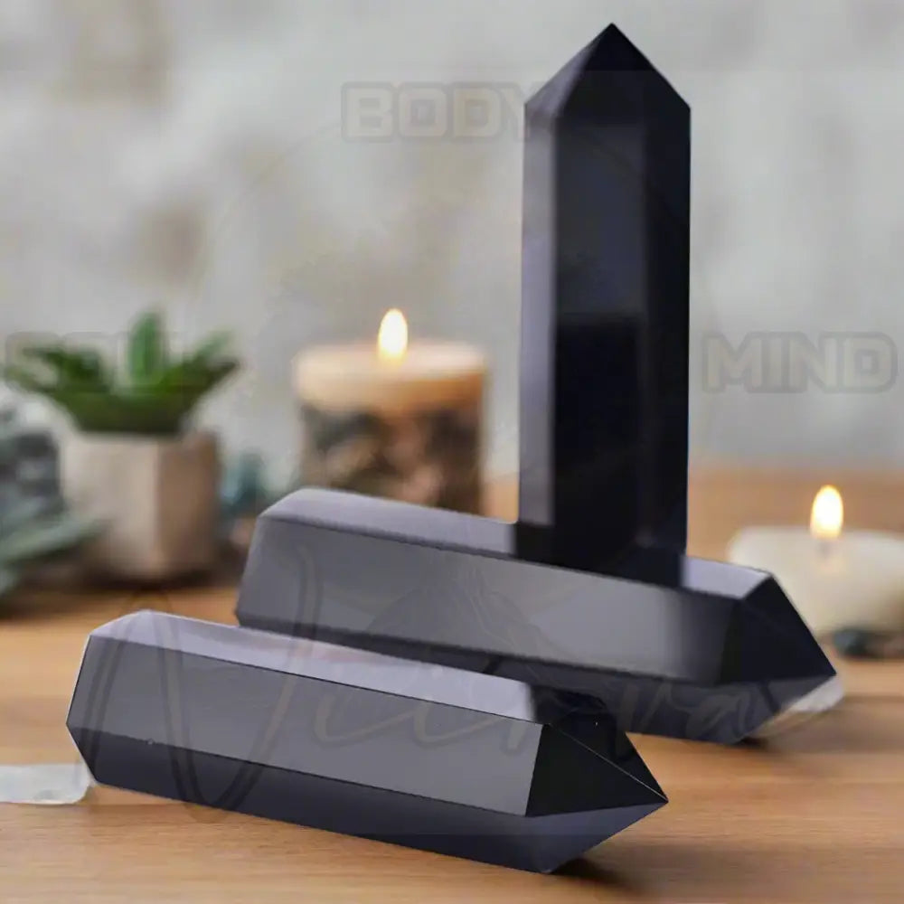Natuursteen en kristallen puntstaf Obsidiaan / 1pc Size 50-60mm