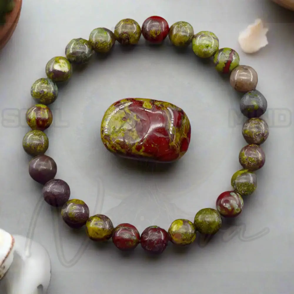 Natuursteen Reiki Armband 10 Drakenbloed / 21cm(8.27inch) / 6mm Kralen