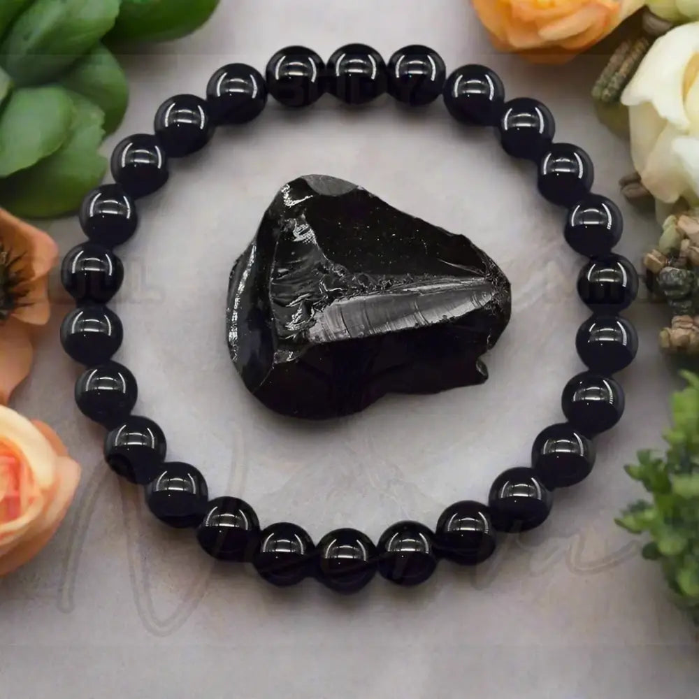 Natuursteen Reiki Armband 21 Onyx / 19cm(7.48inch) / 8 mm Kralen