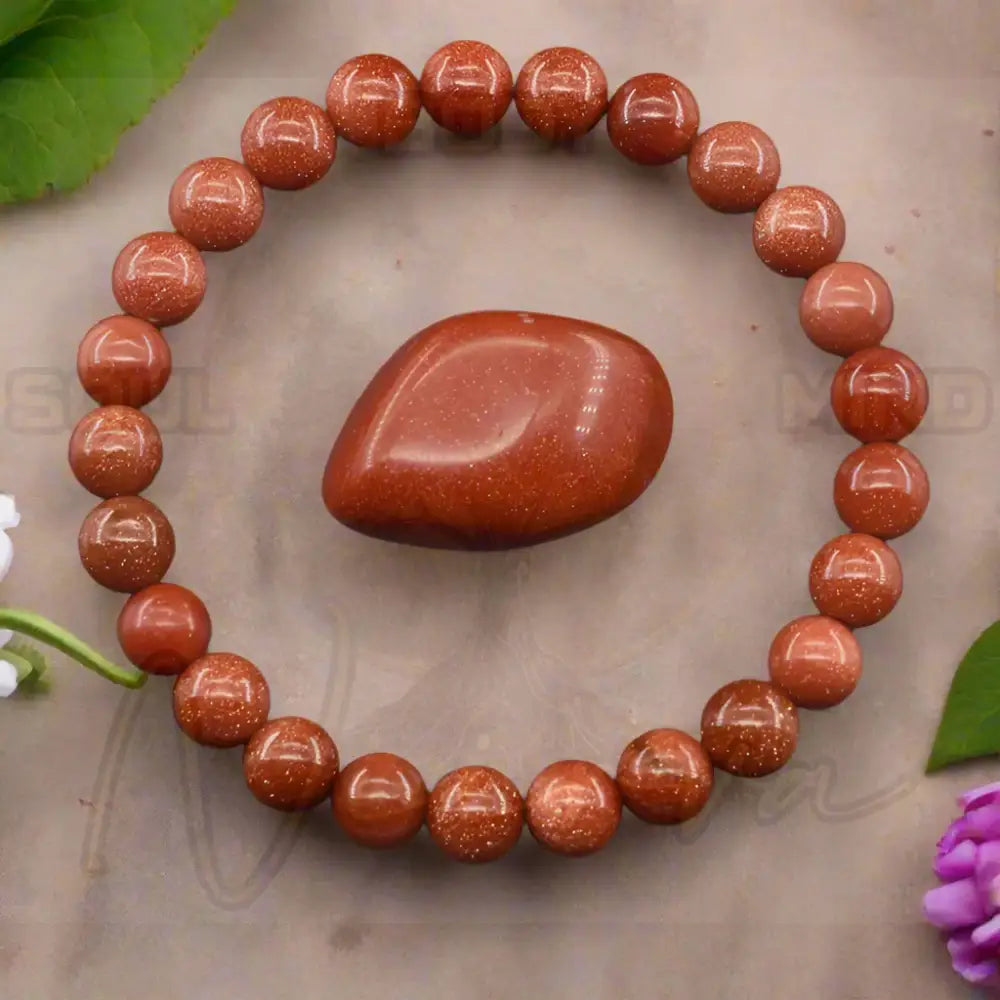 Natuursteen Reiki Armband 25 Goudzandsteen / 19cm(7.48inch) / 8 mm Kralen