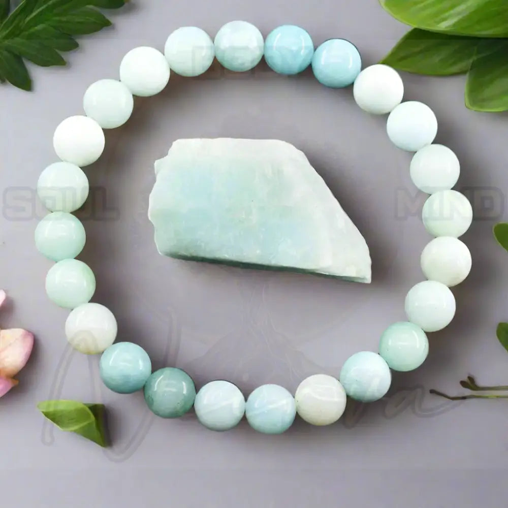 Natuursteen Reiki Armband 37 Amazoniet / 17cm(6.69inch) / 8 mm Kralen