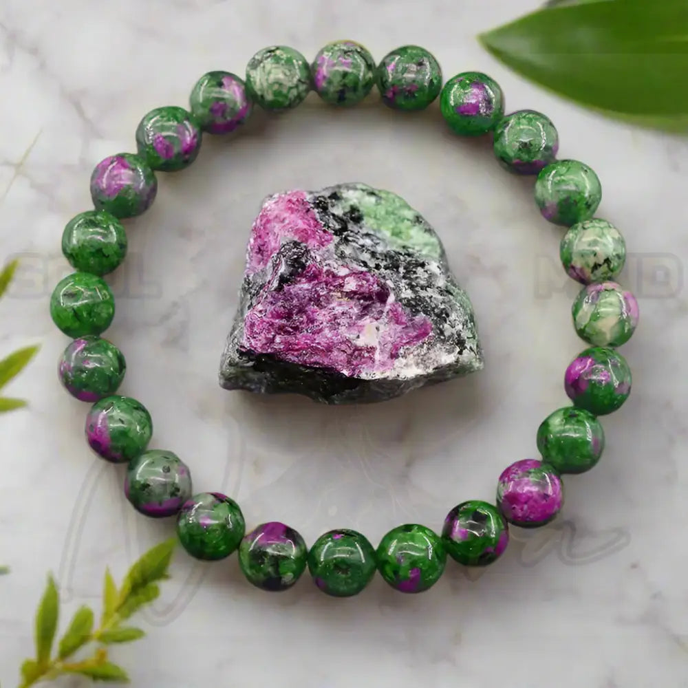 Natuursteen Reiki Armband 7 Epidoot / 21cm(8.27inch) / 6mm Kralen