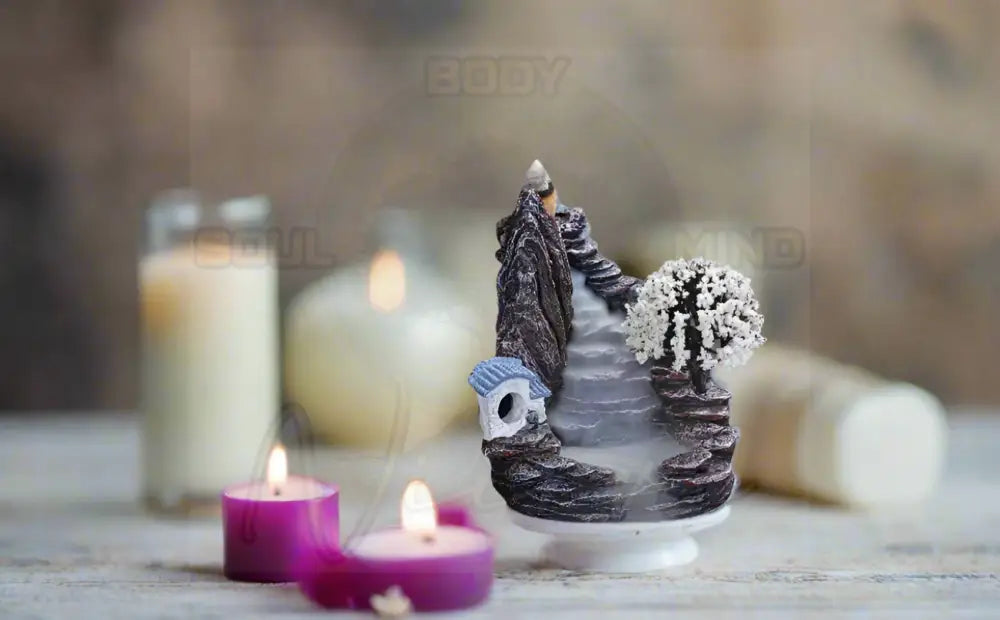 Reflux Wierookbrander Toren Witte boom (10.5 h x 9 l x 8 b cm)