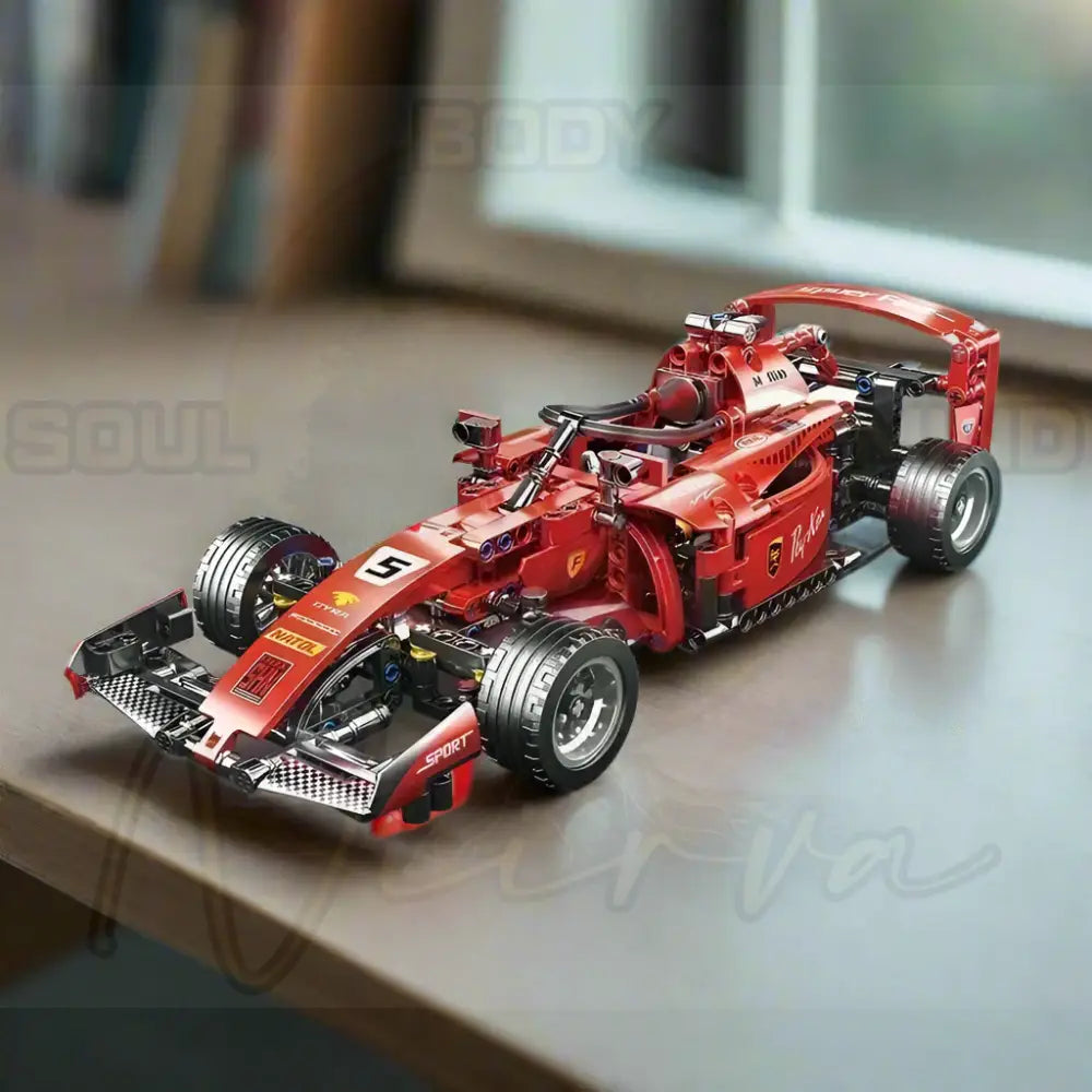 Technische F1 W14 E racewagen met 1642 stk bouwstenen 1455 stk Rood
