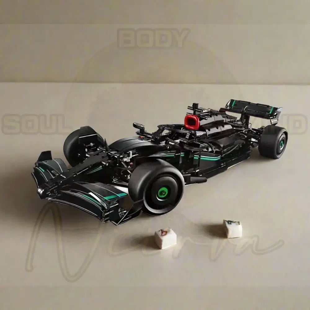 Technische F1 W14 E racewagen met 1642 stk bouwstenen 1642 stk Zwart