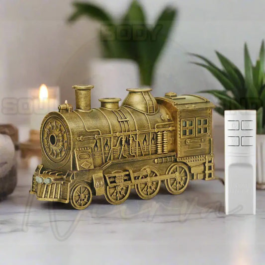 Ultrasoon Train Luchtbevochtiger voor Aromatherapie met afstandsbediening Goud / EU