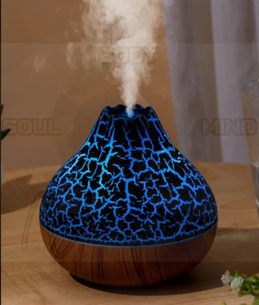 Vulkaan Luchtbevochtiger - USB - 300ML Zwart Crackle