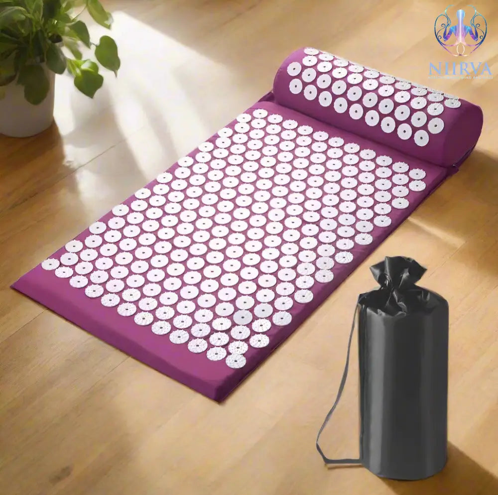 Yoga Massagepad Met Grote Touchpoints Paars Set met zak
