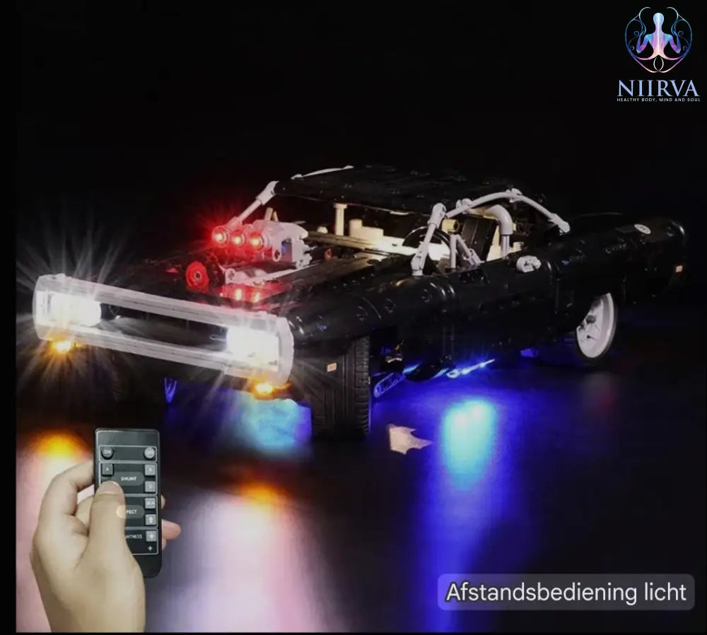 1077PCS Technische Dodge Charger Racewagen Auto met licht