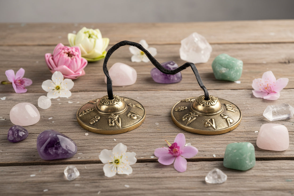 Handgemaakte Tibetaanse Tingsha Cymbalen 6.3cm