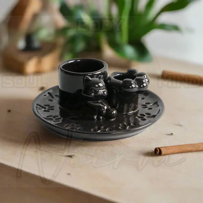 4 in 1 Keramische Wierook Brander C-Zwart