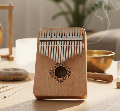 Kalimba Duimpiano 17 Toetsen – Mahoniehout | Draagbaar Muziekinstrument