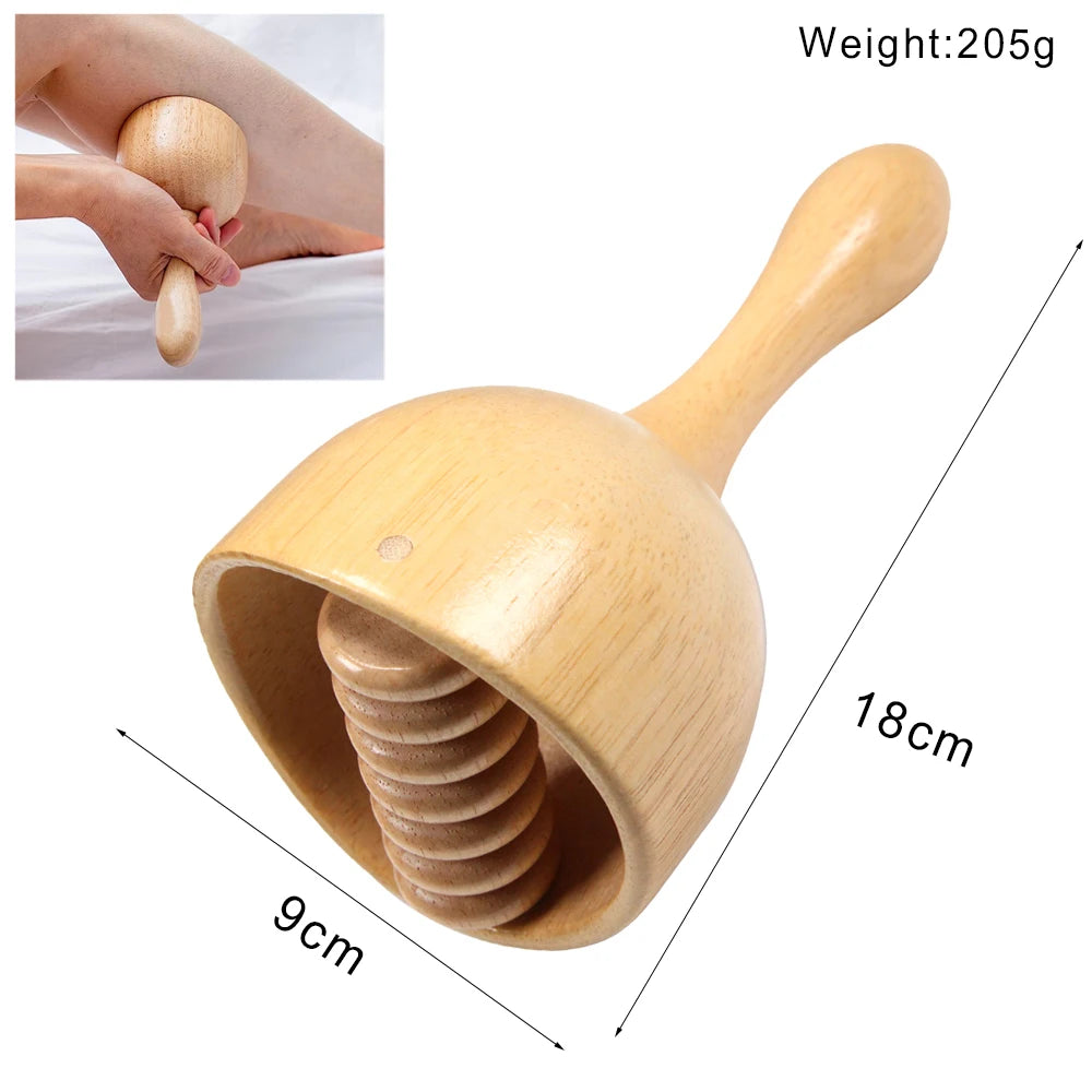 Houten Massage Tools – Lymfedrainage & Anti-Cellulitis Massager | Spierontspanning, Gua Sha & Body Shaping