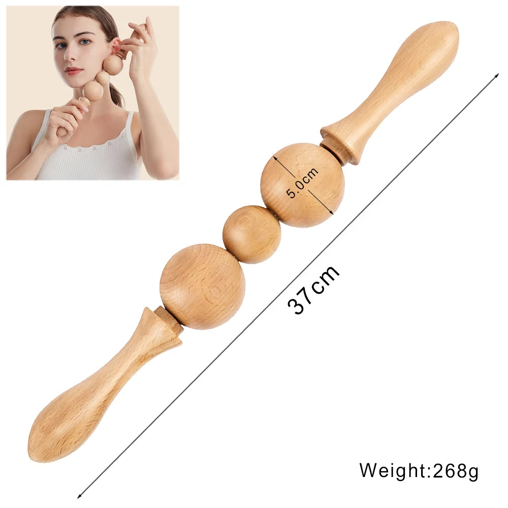 Houten Massage Tools – Lymfedrainage & Anti-Cellulitis Massager | Spierontspanning, Gua Sha & Body Shaping