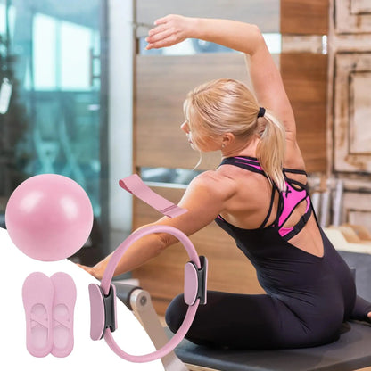 Pilates Bal-en Ring Set – Pilates Fitnessring & Weerstandsband voor Training, Zwangerschap en Herstel na de Bevalling