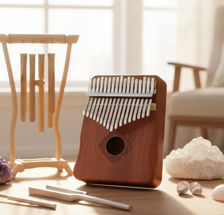 Kalimba Duimpiano 17 Toetsen – Mahoniehout | Draagbaar Muziekinstrument
